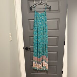 NATURAL LIFE Blue Floral Jumpsuit Size M